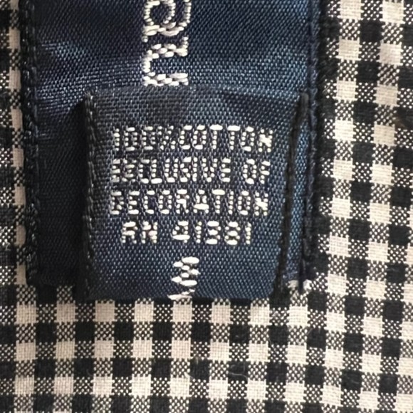Ralph Lauren Mens Black Blaire Gingham Check LS Custom Fit Shirt Size XL - Picture 6 of 10